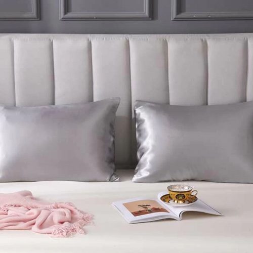 Fundas De Almohada De Satén Joop! Mako - Tamaño 40x80 Cm, Color Grano | Algodón Puro, Cremallera, Fabricado En Alemania